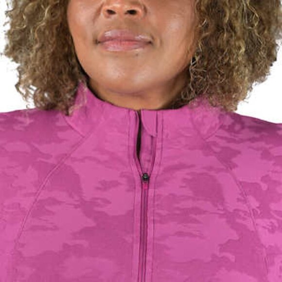 NEW Spyder 1/4 Zip Top | Textured Pink - Picture 5 of 9
